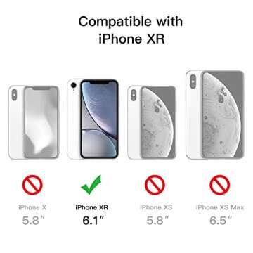 JETech Case for iPhone XR 6.1-Inch with Built-in Anti-Scratch Screen Protector, 360 Degree Full Body Rugged Phone Cover Clear-Back