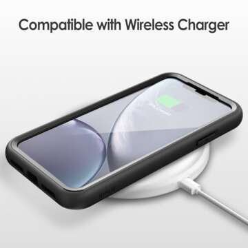 JETech Case for iPhone XR 6.1-Inch with Built-in Anti-Scratch Screen Protector, 360 Degree Full Body Rugged Phone Cover Clear-Back