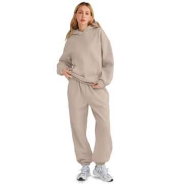 AUTOMET Women’s Casual Oversized Lounge Sweatsuit Set for Fall Fashion