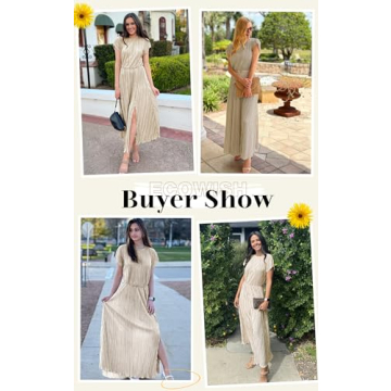 Buy ECOWISH Women's Elegant Short Sleeve Dress for All Occasions
