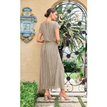 Buy ECOWISH Women's Elegant Short Sleeve Dress for All Occasions