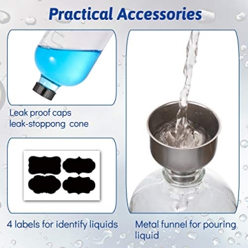 Premium 16oz Glass Spray Bottles with Funnel and Labels