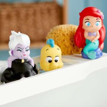 Disney Store Official Bath Set (Little Mermaid) - Kids Bath Accessories with Beloved Disney Characte...