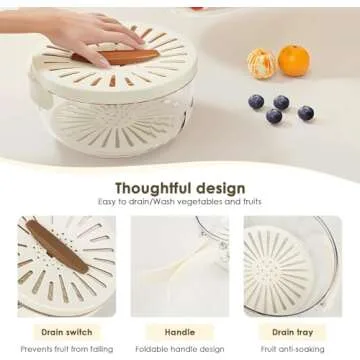 Versatile Kitchen Colanders Bowl - Easy Fruit Washing