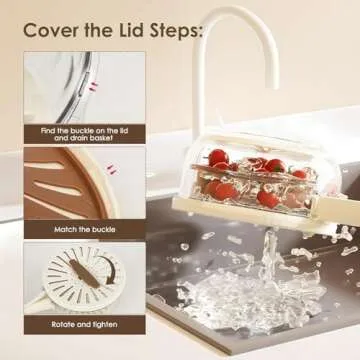 Versatile Kitchen Colanders Bowl - Easy Fruit Washing