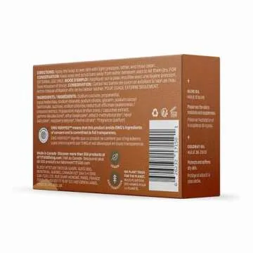 ATTITUDE Bath and Shower Body Soap Bar, EWG Verified, Plastic-free, Plant and Mineral-Based Ingredients, Vegan and Cruelty-free Personal Care Products, Orange Cardamom, 4 Ounces