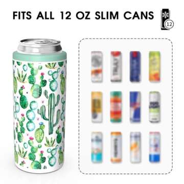 TILUCK Insulated Skinny Can Cooler for Slim Cans