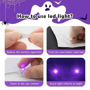 6 Pack White Ghost Halloween Yard Signs with Stakes