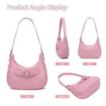 YIKOEE Shoulder Bag Y2k Purse: 90s Mini Underarm Bag - Cute Small Purse