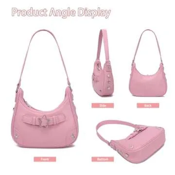 YIKOEE Shoulder Bag Y2k Purse: 90s Mini Underarm Bag - Cute Small Purse