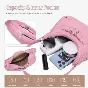 YIKOEE Shoulder Bag Y2k Purse: 90s Mini Underarm Bag - Cute Small Purse