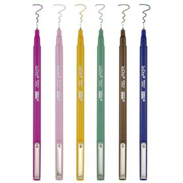 UCHIDA Le Pen Retro Colors 6 Piece Set, 0.3mm point