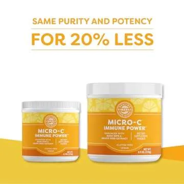 Vimergy Micro-C Immune Power TM *- 250g– 139 Servings – 1000mg/serving – Gentle Form – Antioxidant Phytonutrients – Immune & Nerve Support – Benefits Bone & Cartilage – Gluten-Free – Kosher – Vegan