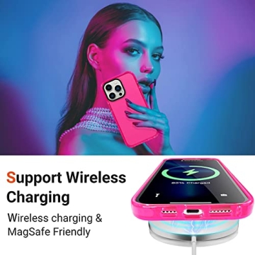 Neon Clear Case for iPhone 14 Pro Max with Protectors