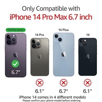 Neon Clear Case for iPhone 14 Pro Max with Protectors