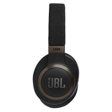 JBL Live 650BTNC, Black - Wireless Over-Ear Bluetooth Headphones - Up to 20 Hours of Noise-Cancelling Streaming - Includes Multi-Point Connection & Voice Assistant