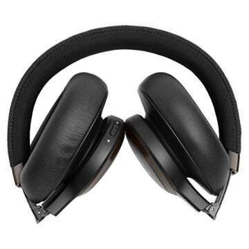 JBL Live 650BTNC, Black - Wireless Over-Ear Bluetooth Headphones - Up to 20 Hours of Noise-Cancelling Streaming - Includes Multi-Point Connection & Voice Assistant