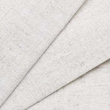 Natural Cotton Linen Napkin Set of 12 18x18 inch Dinner Napkins - Washable Soft Premium Hotel Quality Reusable Napkins Perfect Table Napkins for Family Dinners, Weddings (Hemstitch Napkins)