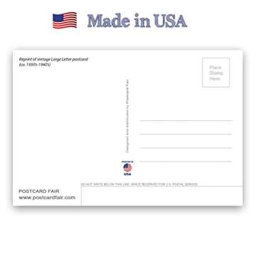 GREETINGS FROM 50 American states vintage reprints postcard set (ca. 1930-1940's). Large letter name postcards of each U.S. state. Post card variety pack. Made in USA.