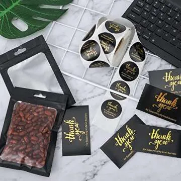 Thank You Cards and Stickers Set for Small Business
