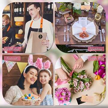 Lefiocky 1120 Pcs Thank Cards and Stickers Set 1.5 Inch with Gold Foil Lettering Thank for Supporting My Small Business Tiny Thank You Cards and Resealable Packaging Bag for Business - Black