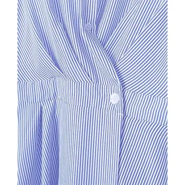 Classic Ladyful Striped Shirt Dress for Summer Style