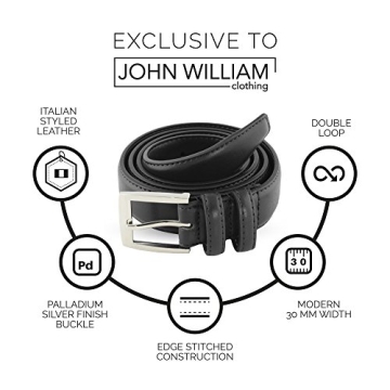 Stylish Men's Leather Belts in Gift Bag - John William
