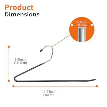 Fixwal 40 Pack Pants Hangers, Pant Hangers Open Ended Non Slip for Men Women, Mental Hangers for Pants, Trouser Hangers