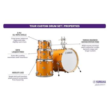 Yamaha Tour Custom Maple Shell Pack Caramel Satin