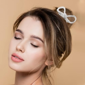 Elegant Bow Rhinestone Hair Clips for All Hair Types