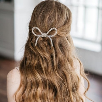 Elegant Bow Rhinestone Hair Clips for All Hair Types