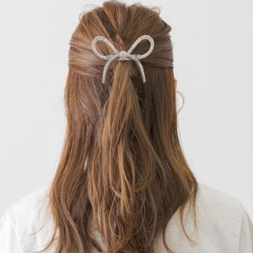 Elegant Bow Rhinestone Hair Clips for All Hair Types