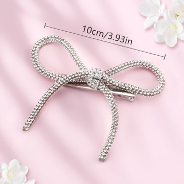 Elegant Bow Rhinestone Hair Clips for All Hair Types