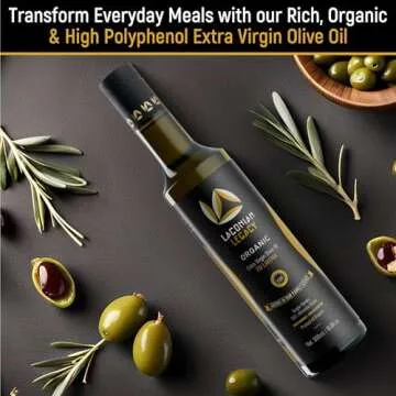 LACONIAN LEGACY Authentic Olive Oil Extra Virgin - Rich in Polyphenols & Antioxidants - First Cold Pressed from Single Source, Estate-Grown Athinolia Greek Variety Olives - Certified Organic - 500ml