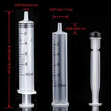 20 Packs Plastic Syringe with Measurement for Measuring and Dispensing