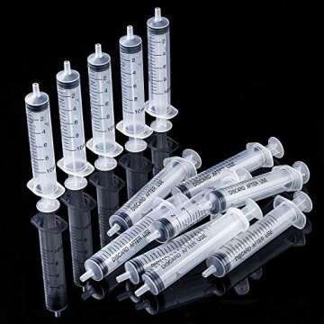 20 Pack Precision Plastic Syringes for Measuring Solutions