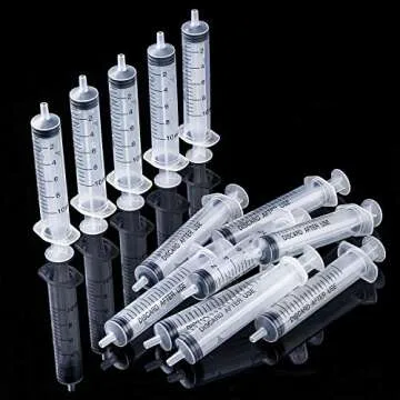 20 Pack Precision Plastic Syringes for Measuring Solutions