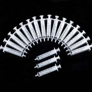 20 Pack Precision Plastic Syringes for Measuring Solutions