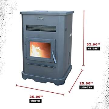Mr. Heater Cleveland Iron Works No.205 Large Pellet Stove 2500 Sq Ft
