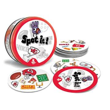Masterpieces Game Day - NFL Kansas City Chiefs Spot It Game for Kids, Adults, and Family