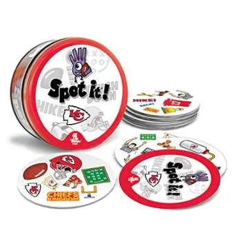 Masterpieces Game Day - NFL Kansas City Chiefs Spot It Game for Kids, Adults, and Family