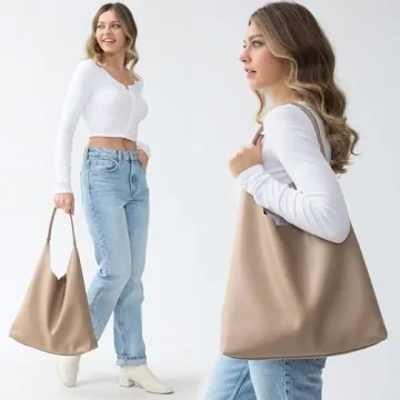 HOXIS Stylish Soft Vegan Leather Hobo Bag for Women