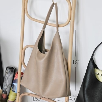HOXIS Stylish Soft Vegan Leather Hobo Bag for Women