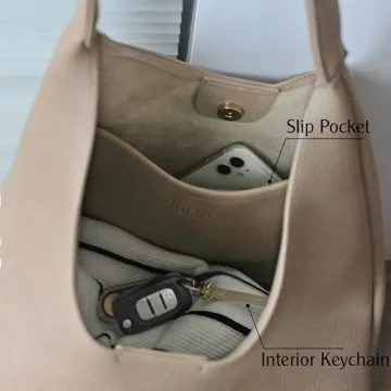 HOXIS Stylish Soft Vegan Leather Hobo Bag for Women