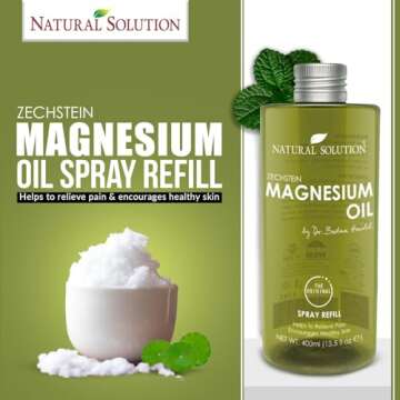Natural Solution Pure Zechstein Magnesium Oil Spray Refill - 13.52 Oz | Magnesium Oil Spray for Musc...