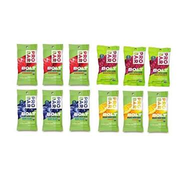 Probar Bolt Organic Energy Chews Orange, Raspberry, Strawberry, Berry Blast - Three of Each Flavor, ...