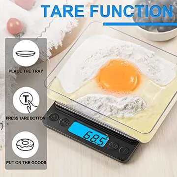 YONCON Digital Kitchen Scale - High Accuracy, Compact Design