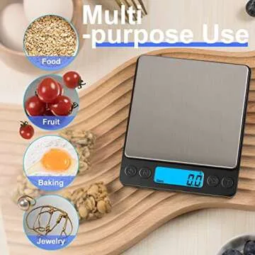 YONCON Digital Kitchen Scale - High Accuracy, Compact Design