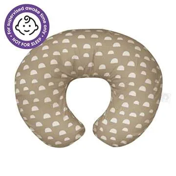 Boppy Nursing Pillow Original Support, Tan Pebbles, Ergonomic Nursing Essentials for Bottle and Breastfeeding, Firm Fiber Fill, with Removable Nursing Pillow Cover, Machine Washable
