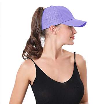 Stylish Criss Cross Ponytail Baseball Cap for Women